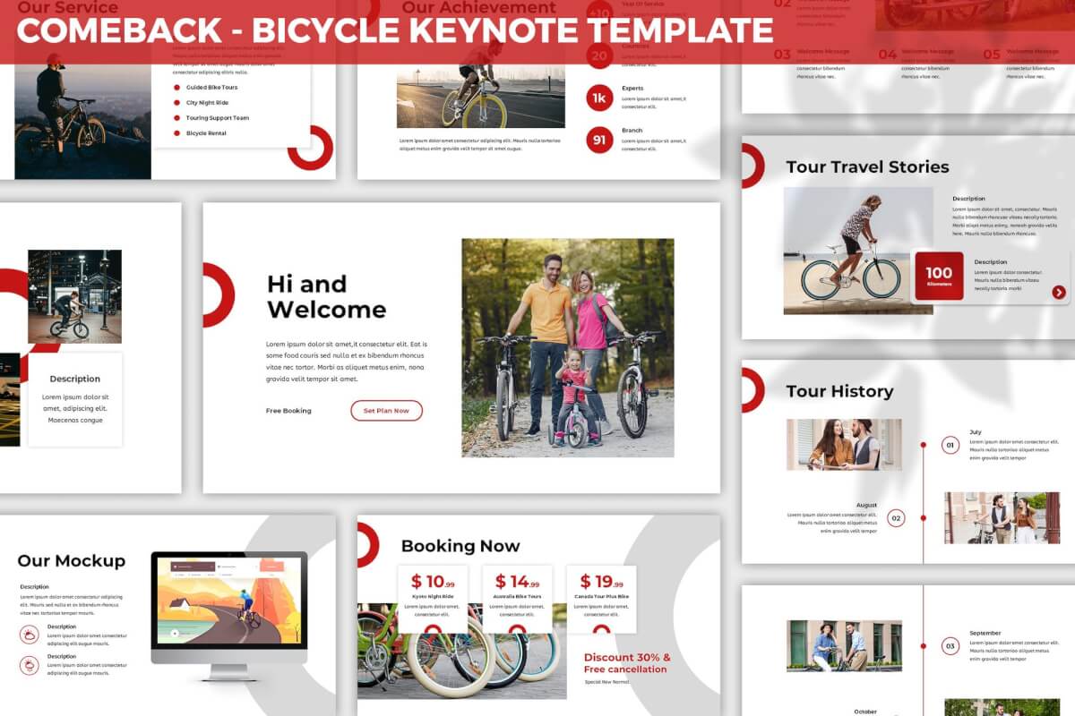 Comeback-自行车主题演讲keynote模板