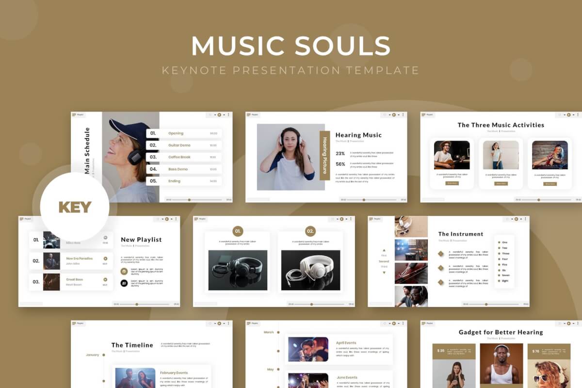 音乐之魂-主题演讲keynote模板