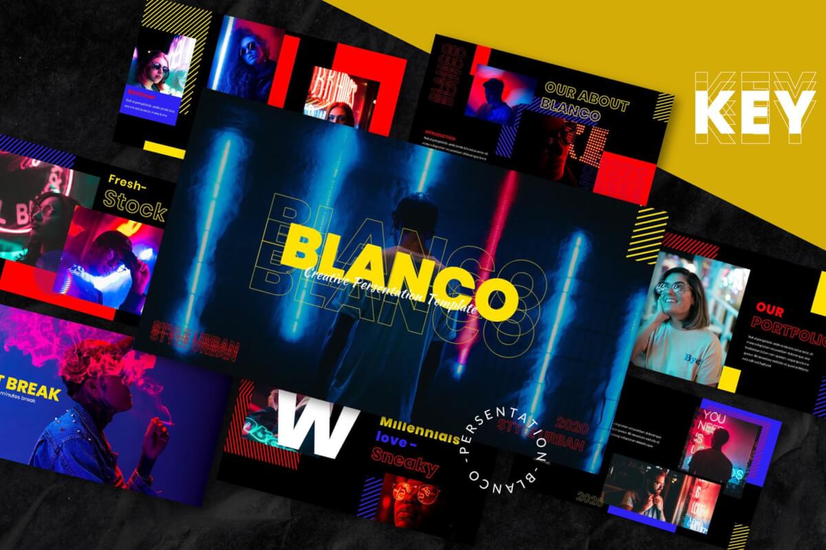 Blanco-主题演讲时尚炫酷keynote模板