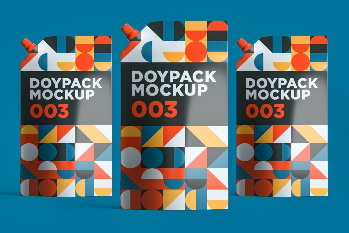 Doypack饮料袋子psd样机