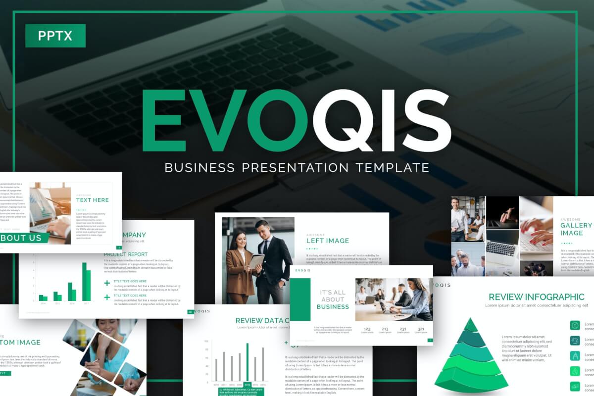 Evoqis业务合作企业团队介绍PowerPoint模板