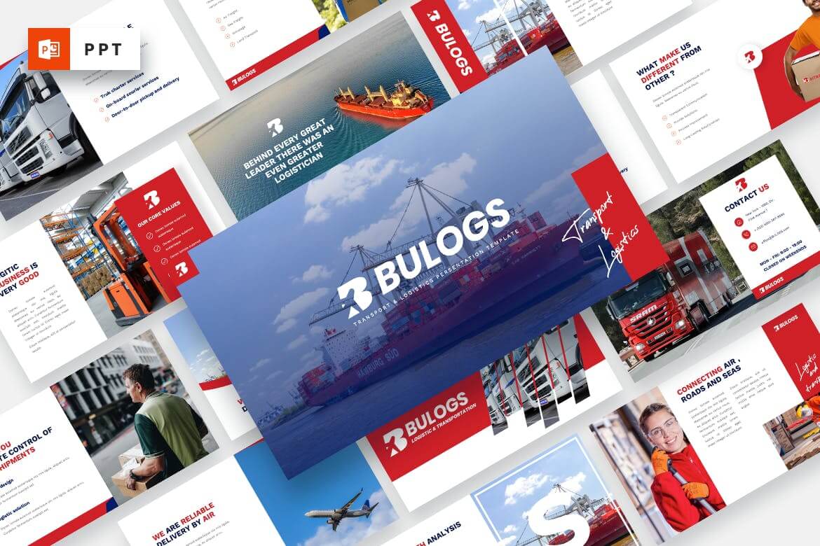 BULOGS-运输和物流PowerPoint模板