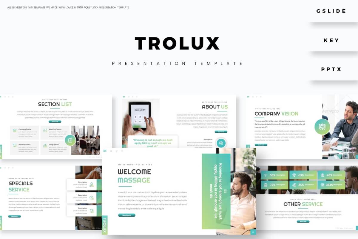Trolux-简约大气团队建设PowerPoint模板