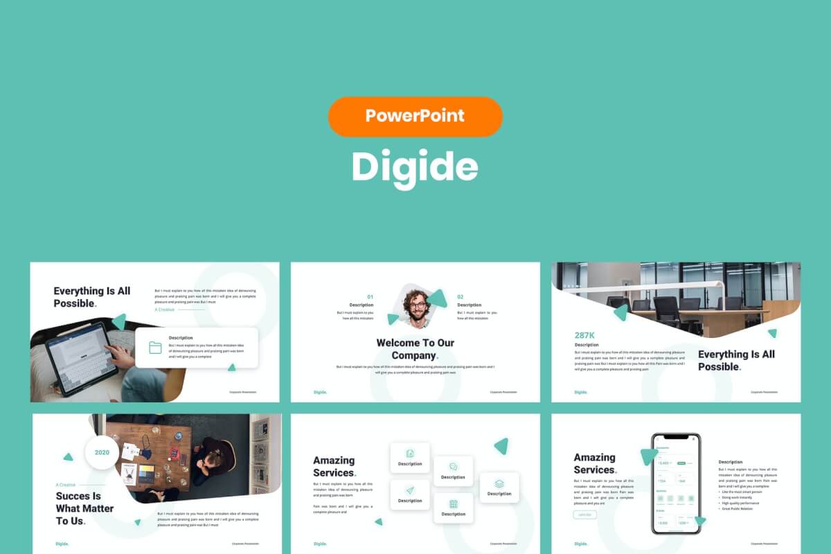Digide-商务团队简介PowerPoint模板
