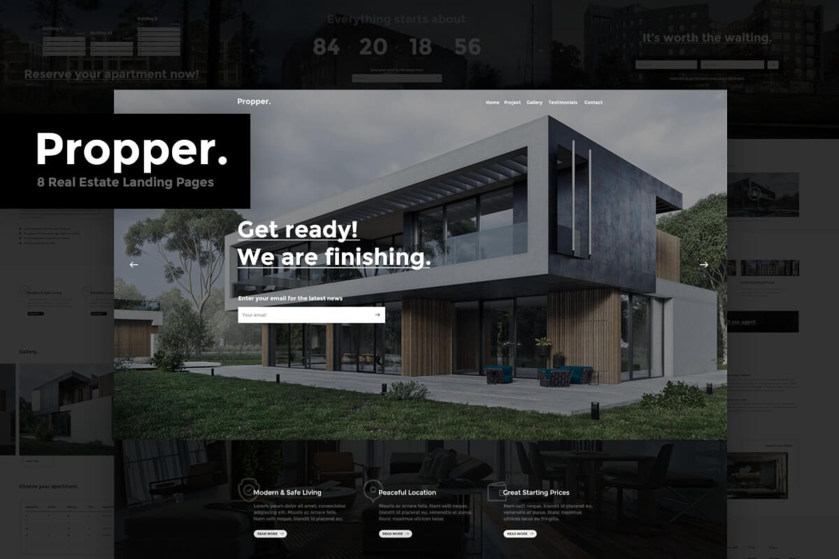 Propper-房地产建筑网站HTML前端模板