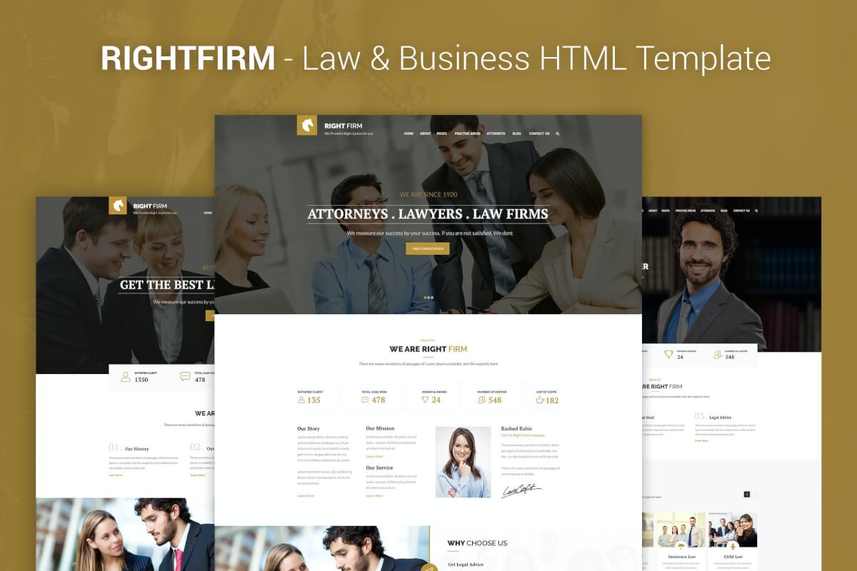 RIGHTFIRM-法律与商业网站HTML前端模板