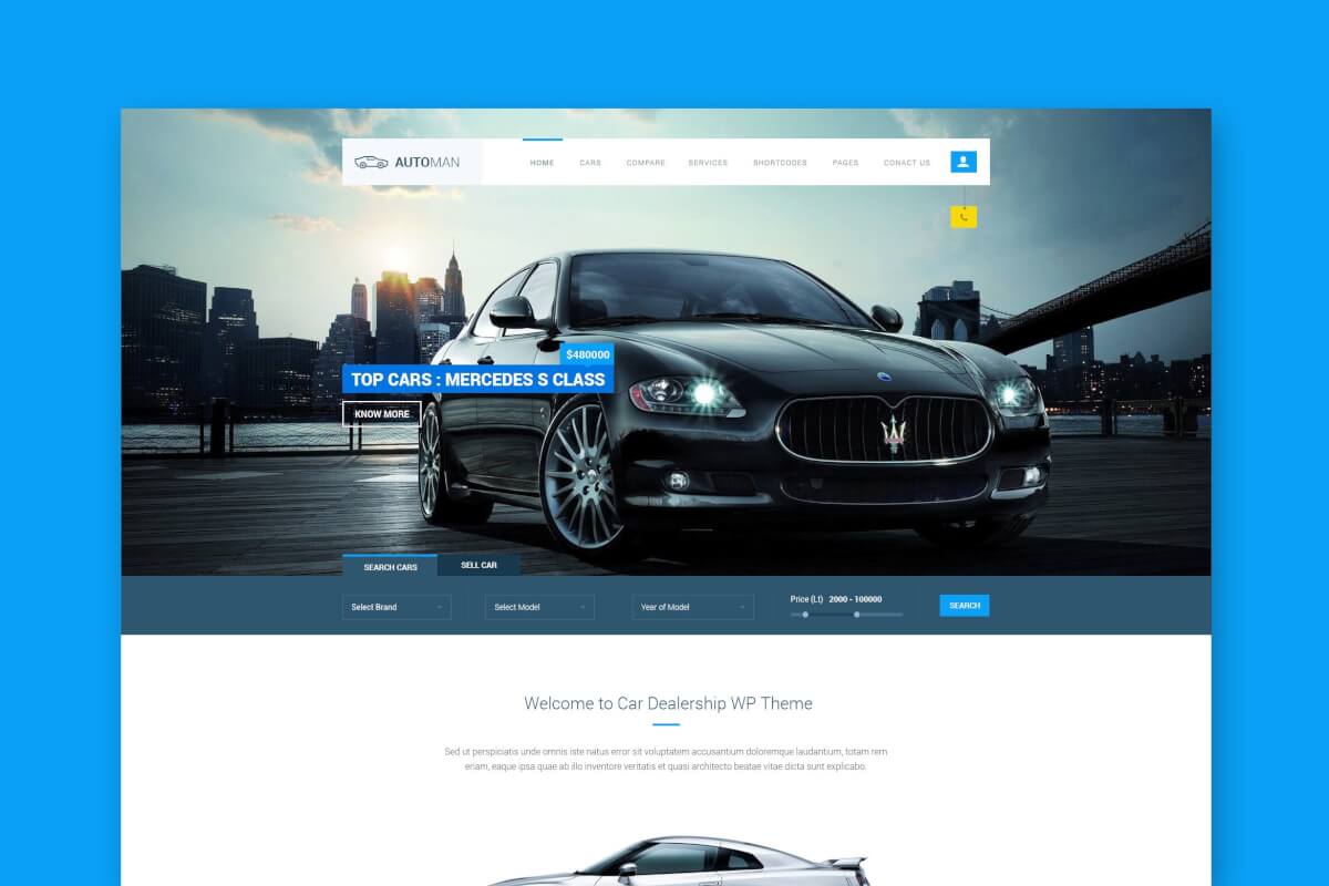 Automan-高级汽车经销商网站HTML前端模板