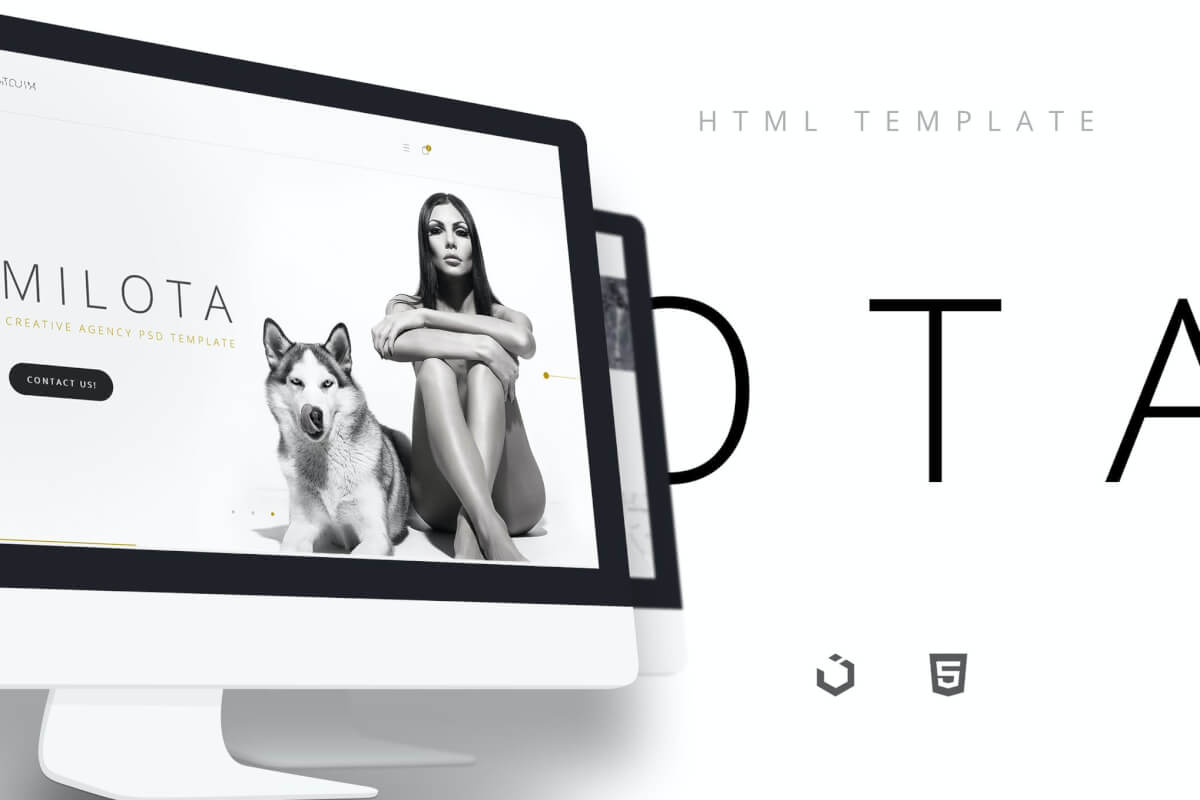 Milota-现代个人/工作室和博客网站HTML前端模板