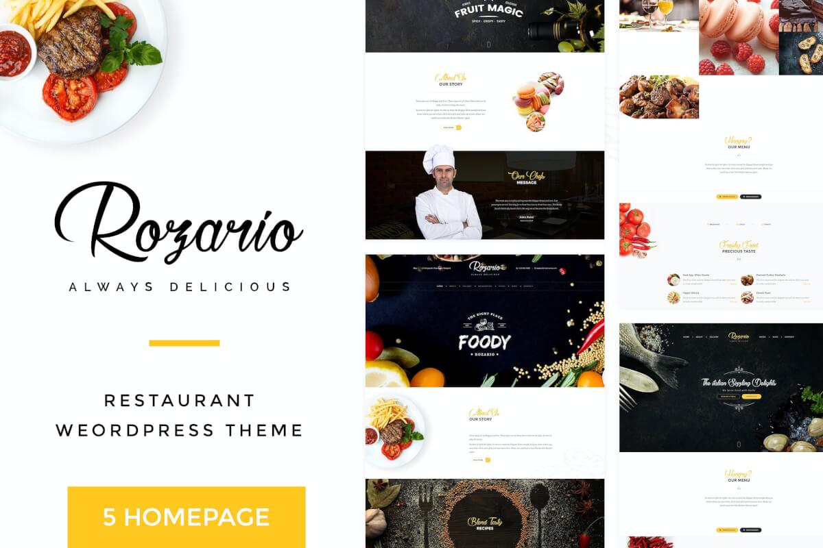 Rozario-餐厅和食品HTML前端模板