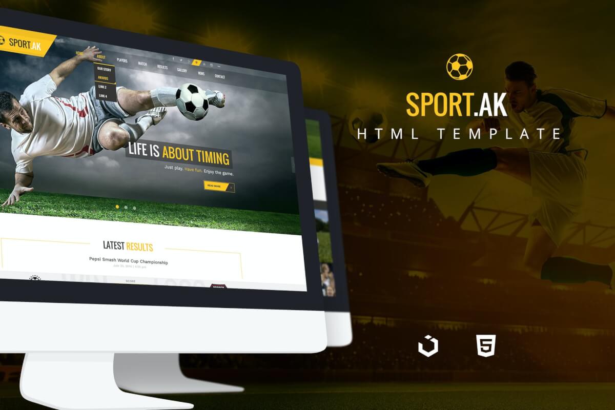 Sport.AK-足球俱乐部和体育网站HTML前端模板