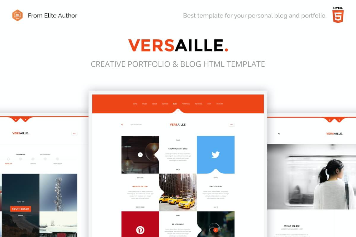Versaille-个人博客作品集展示网站HTML5前端模板
