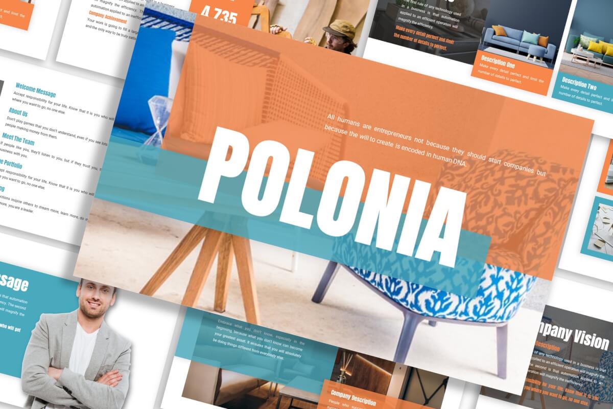 Polonia-业务总结汇报推广宣传策划计划PPT模板