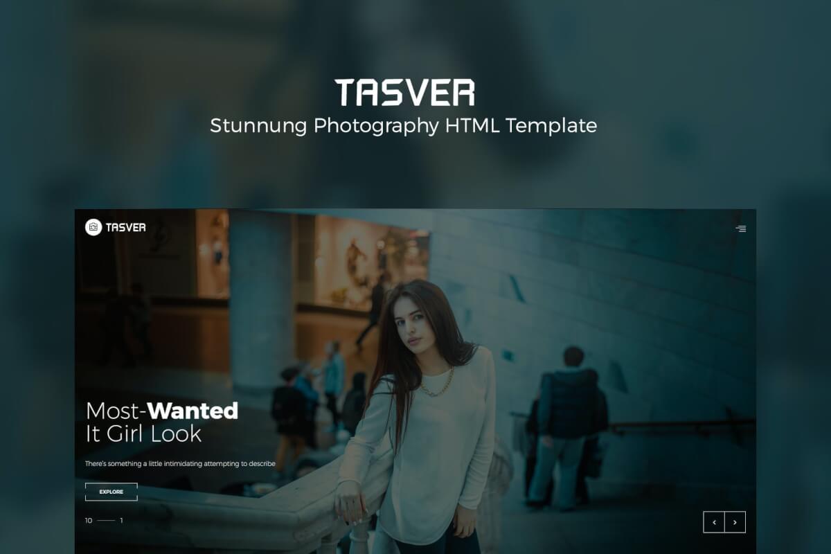 Tasver-摄影和杂志作品集网站html前端模板