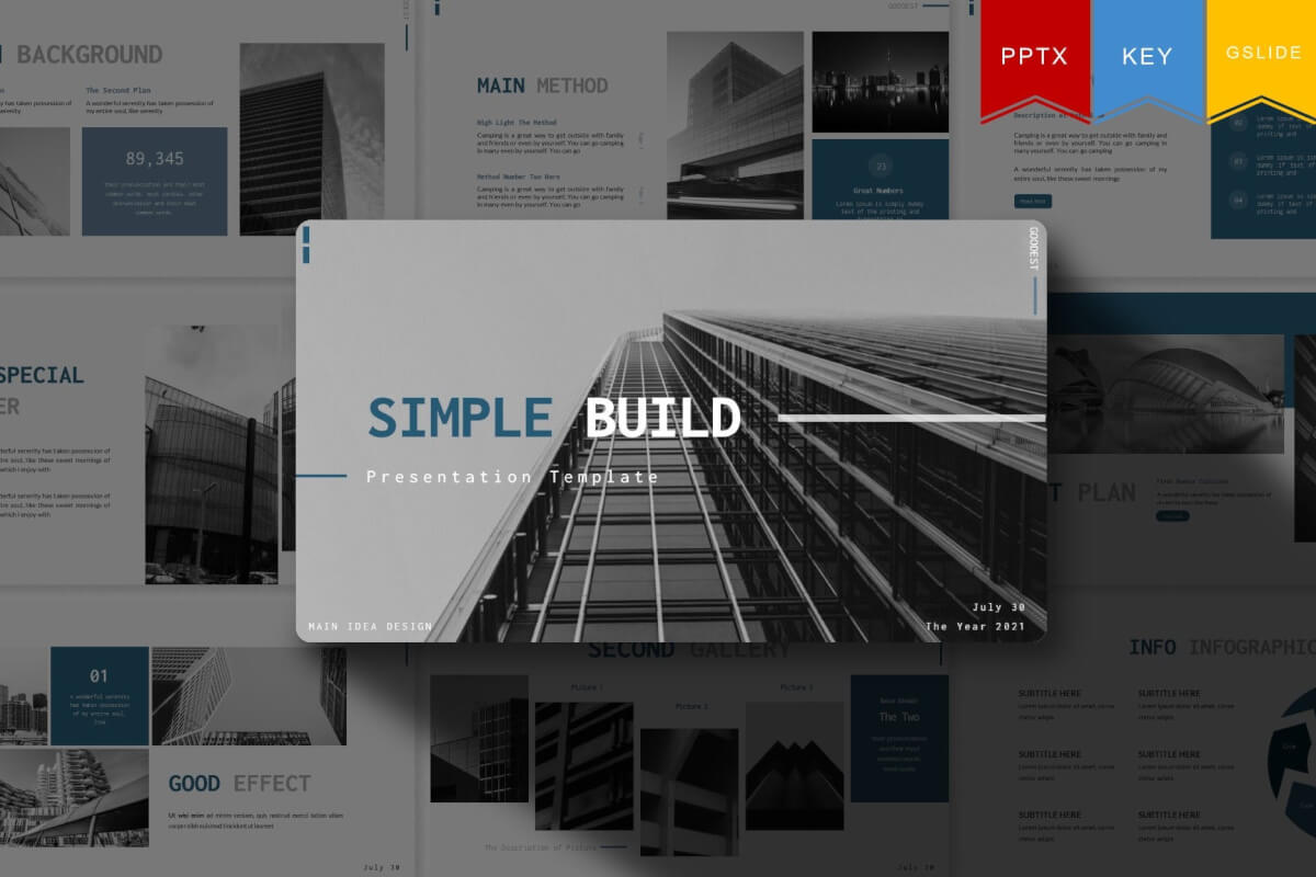 Simple Build-创意简约公司简介企业宣传PPT模板