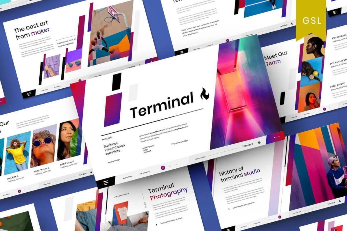 Terminal-商业计划策划Google幻灯片模板