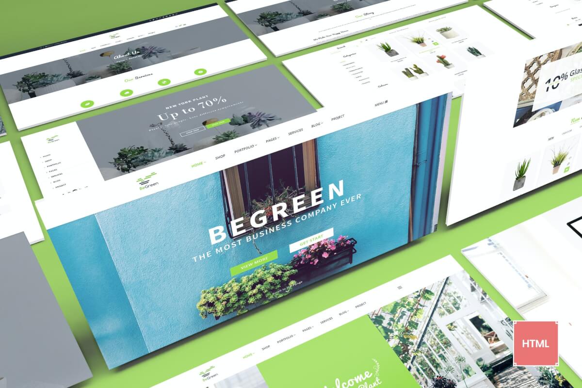 BeGreen-用于园林绿化的多功能Bootstrap自适应网站html模板