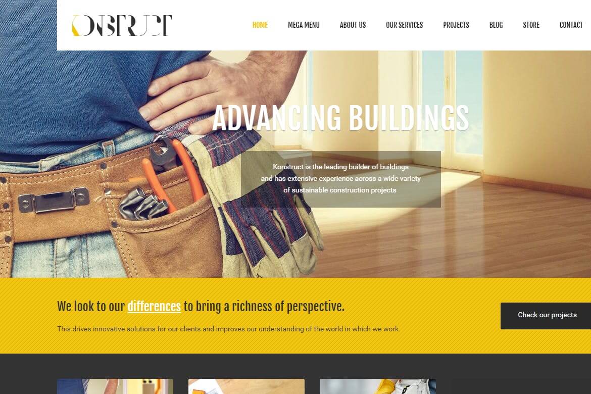Konstruct-房地产建筑和商务网站HTML前端模板
