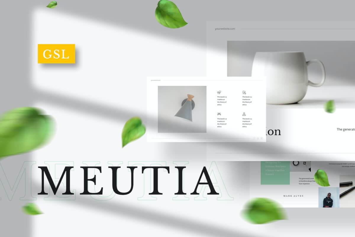 Meutia-极简主义的Google幻灯片模板