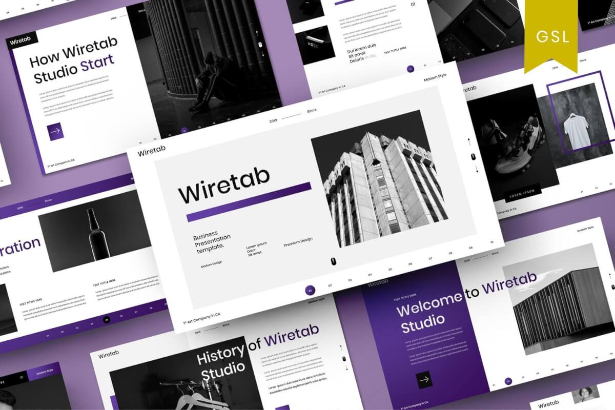 Wiretab-合作项目展示商业计划Google幻灯片模板