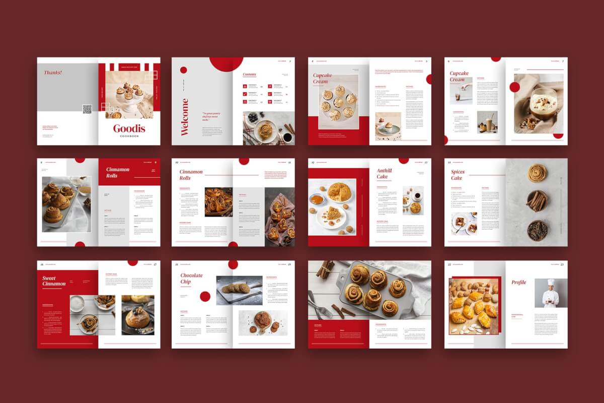 食谱美食手册食品画册排版美食画册