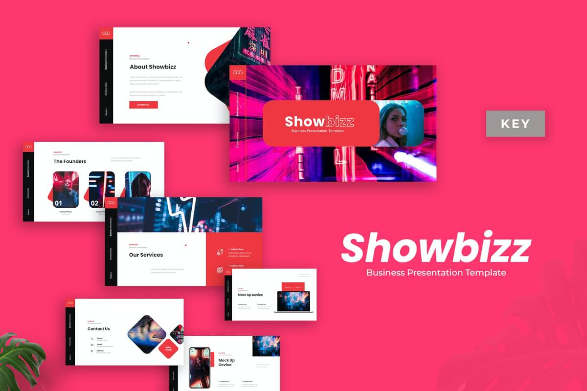 Showbizz-炫酷商务时尚公司介绍企业宣传keynote模板
