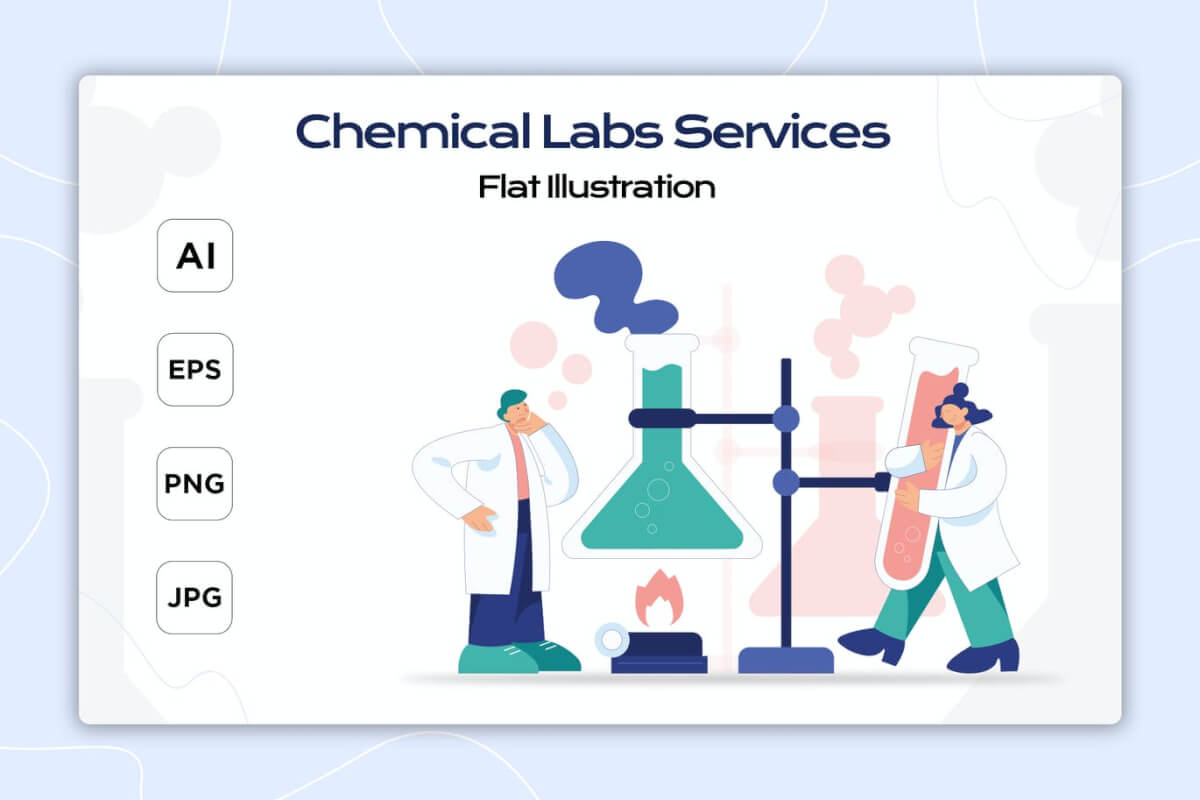 化学实验室服务平面插图
