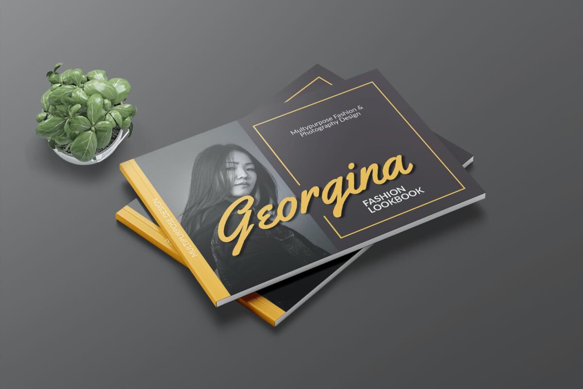 GEORGINA-时尚A4简约清新大气杂志画册模板