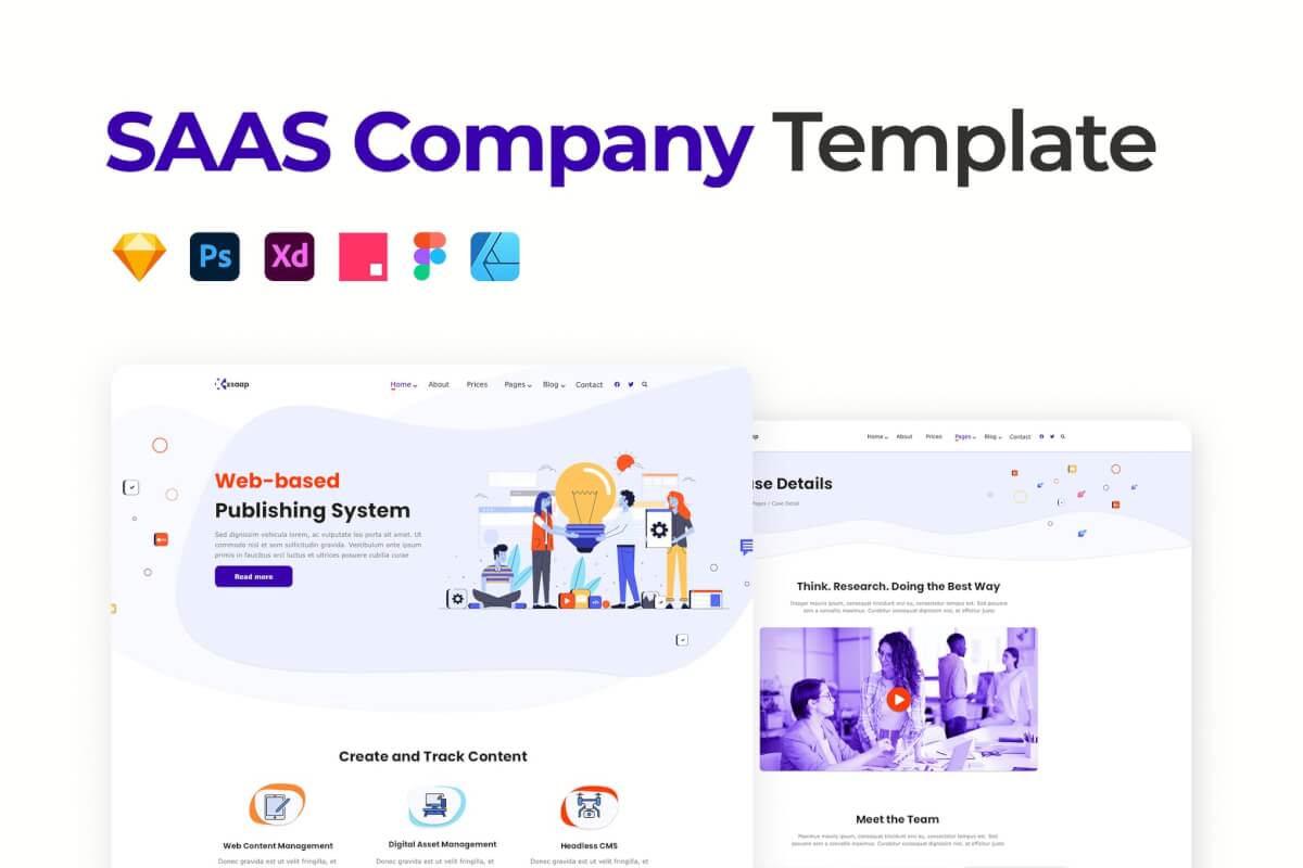 SAAS-公司网站UI界面设计UI设计模板