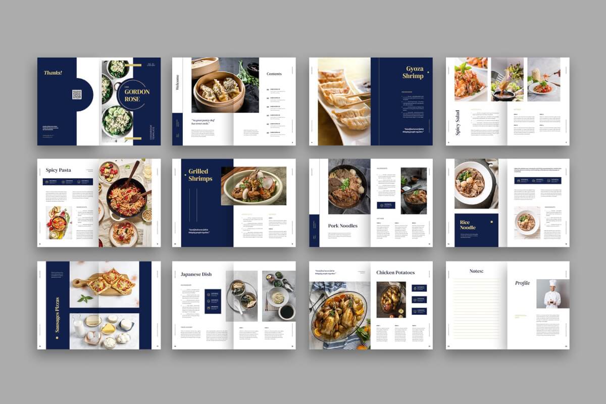 食谱美食手册食品画册排版美食画册