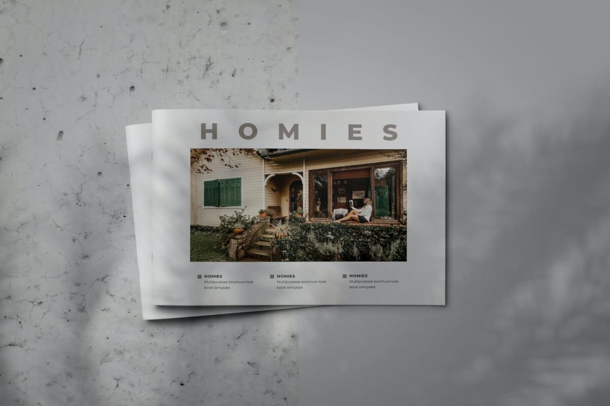 HOMIES-简约装修公司Indesign宣传画册