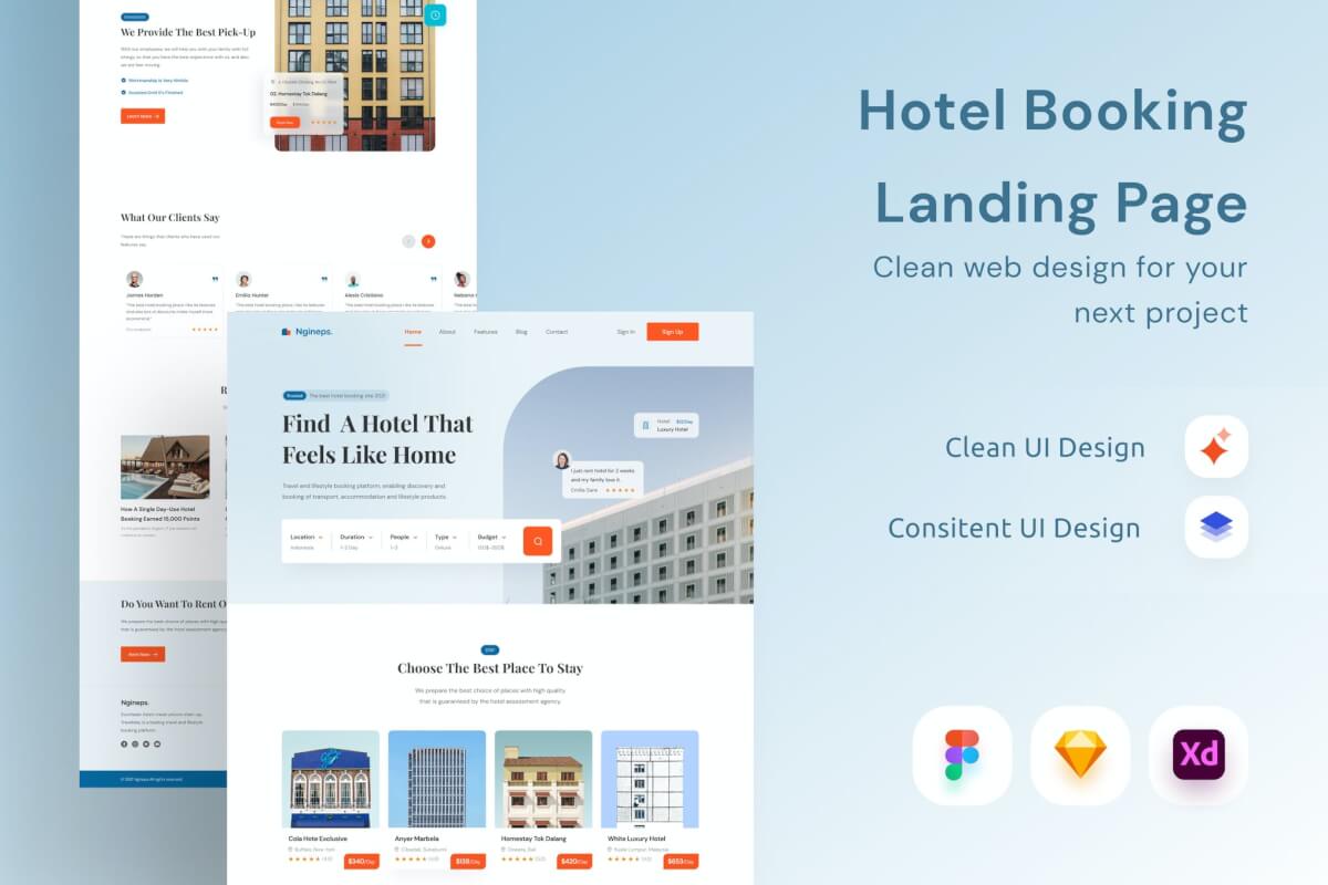 酒店预订网站设计页面模板