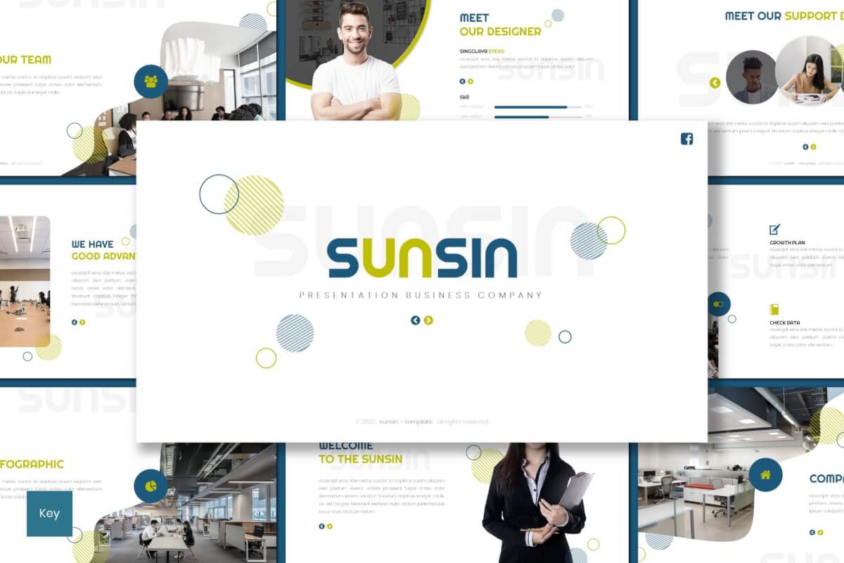 Sunsin-商务主题演讲公司简介Keynote模板