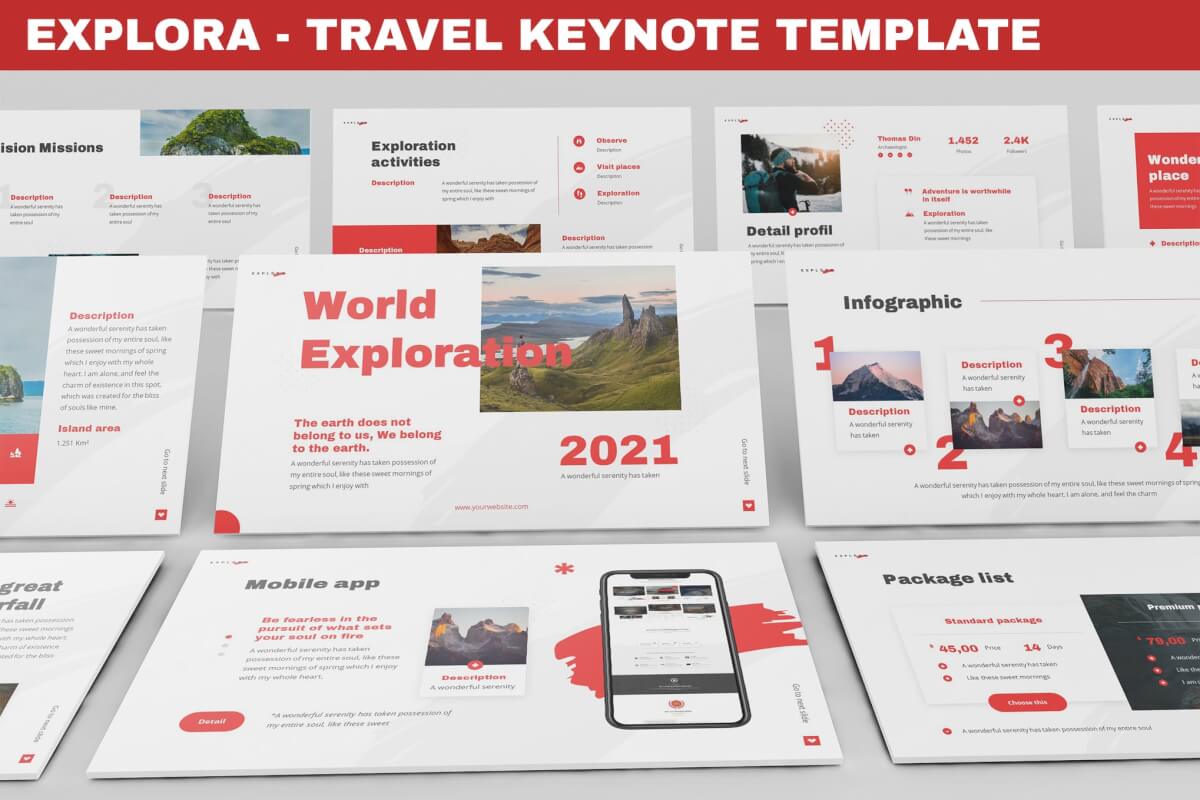 Explora-旅行主题演讲Keynote模板