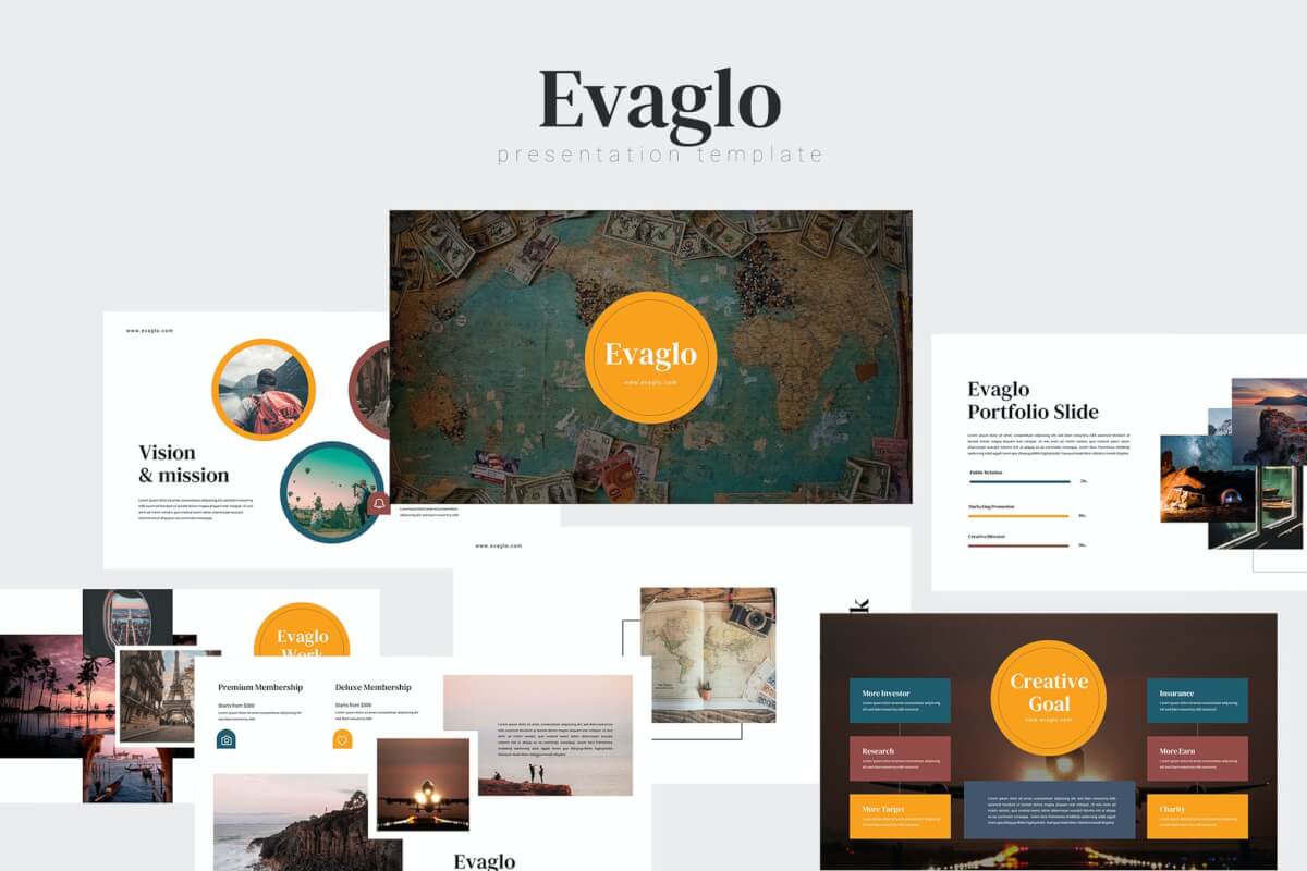 Evaglo-旅游和旅行PowerPoint模板