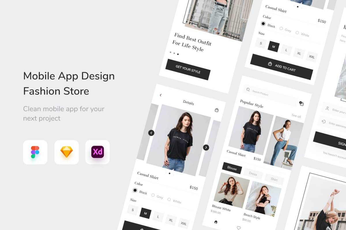 时尚商店应用程序app模板