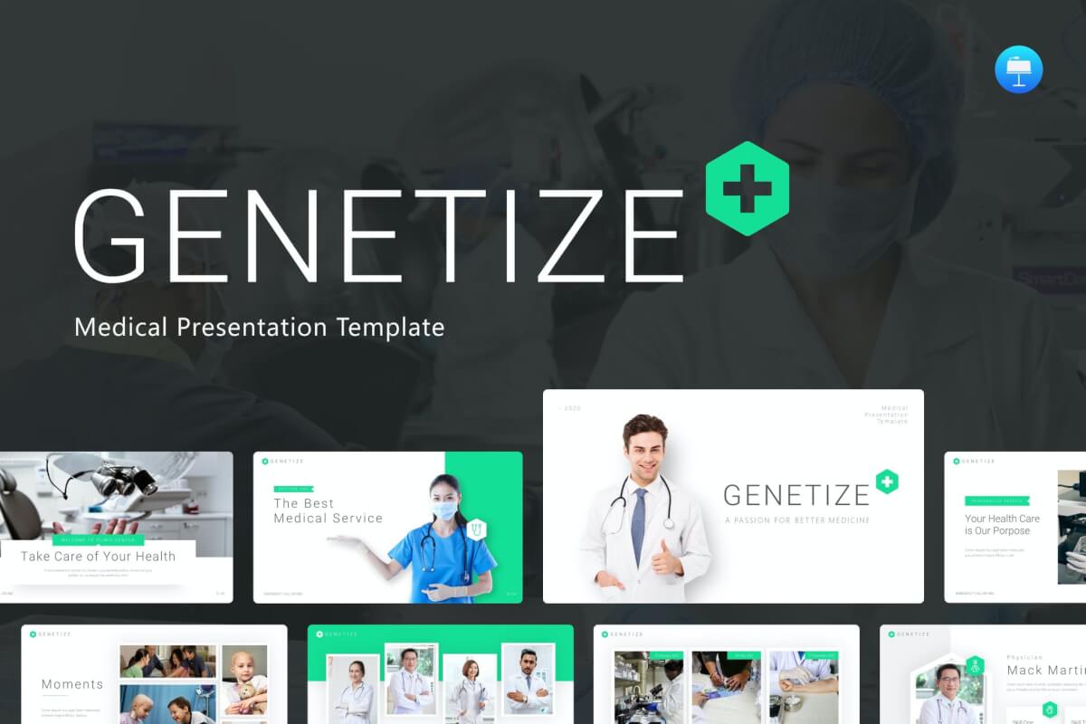 Genetize-医学主题演讲keynote模板