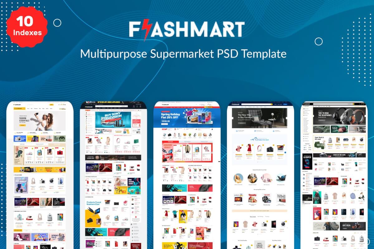 FlashMart-多用途电子商务 PSD 网页模板