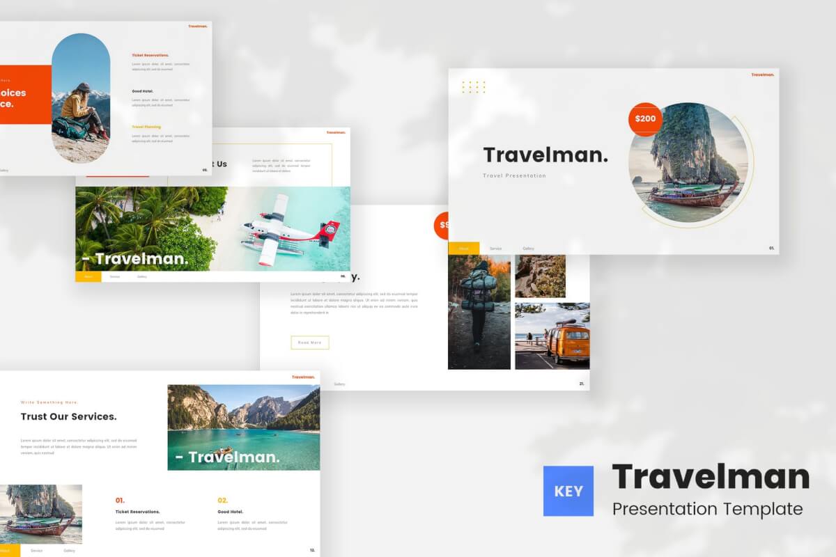 Travelman-旅行主题演讲keynote模板