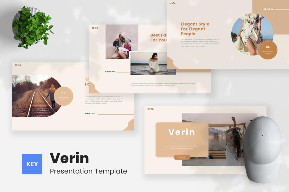 Verin-波西米亚时尚主题演讲keynote模板