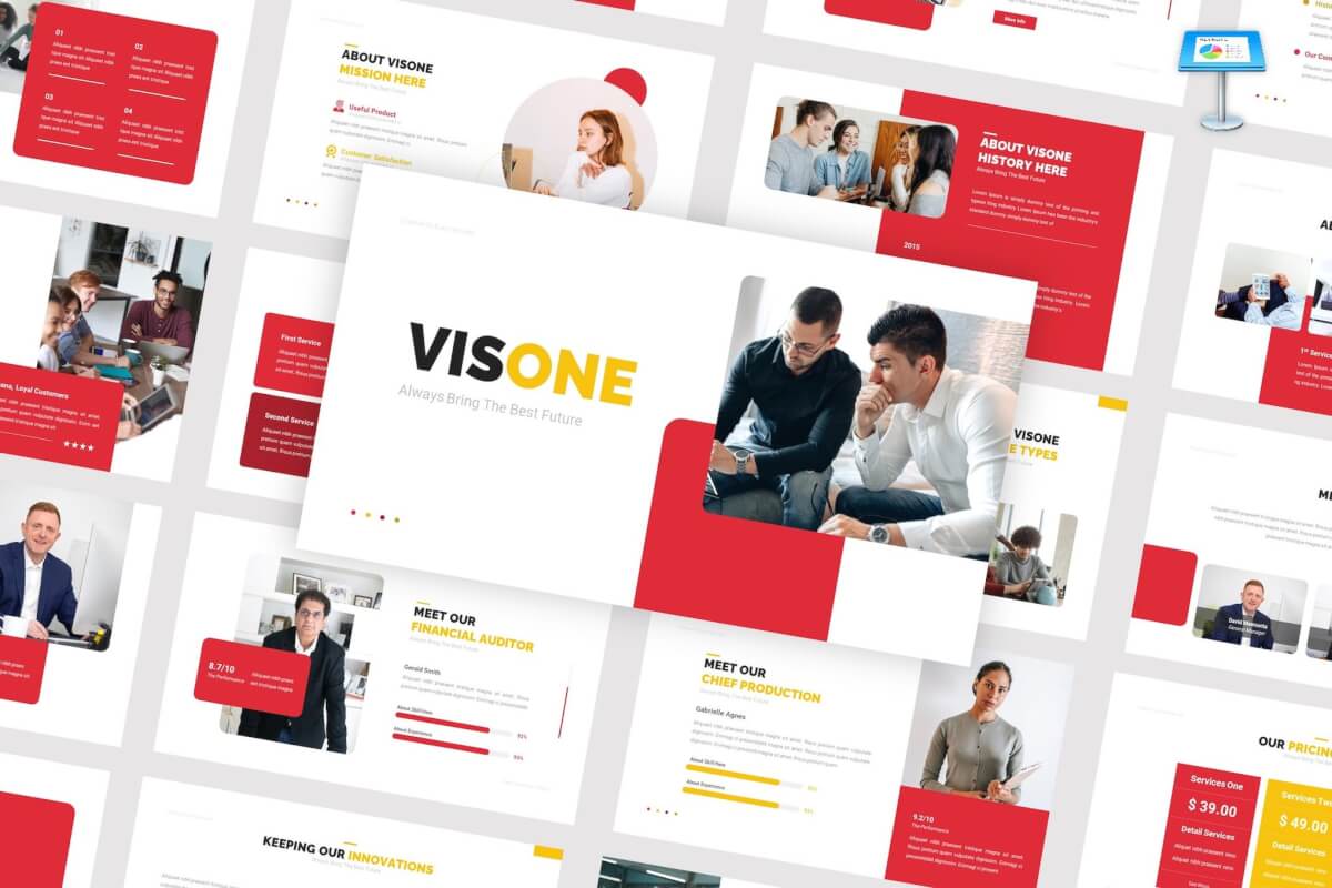 Visone-创意商业主题演讲keynote模板