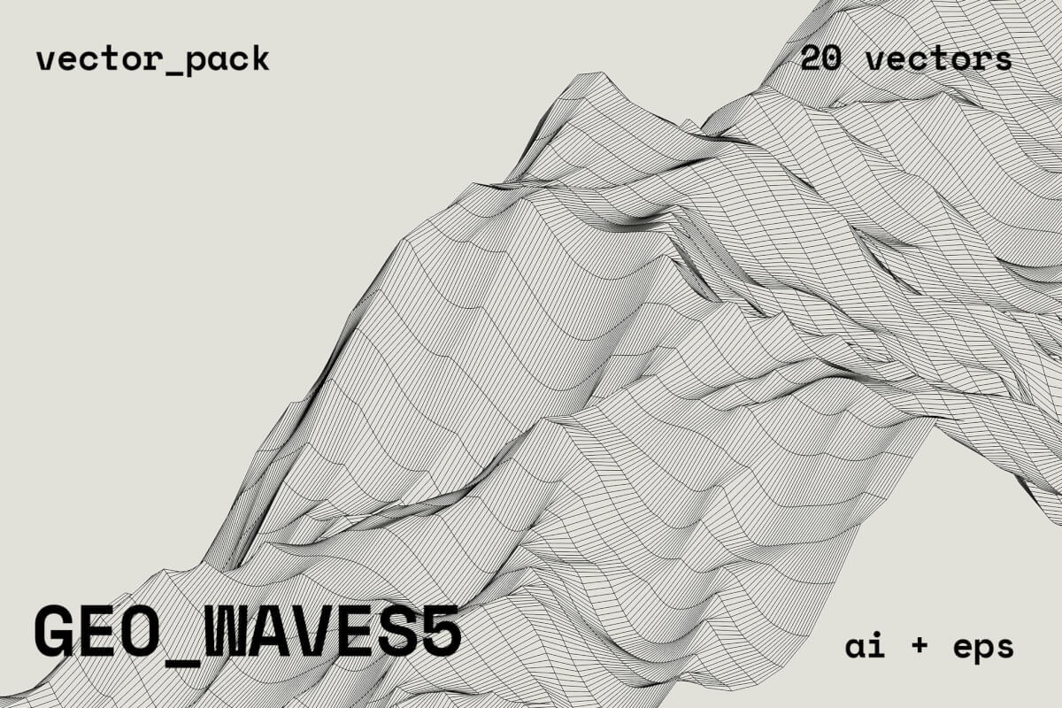 GEO_WAVES5 线条背景矢量包