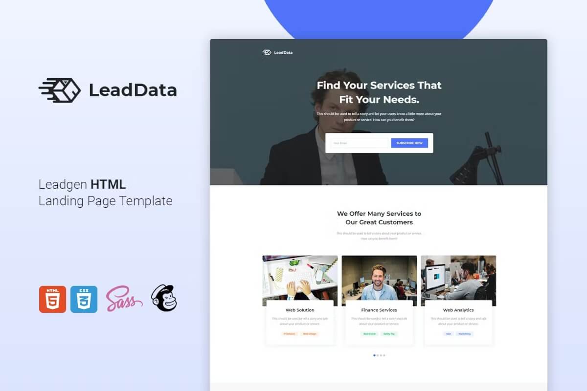 LeadData-潜在客户业务 HTML 模板