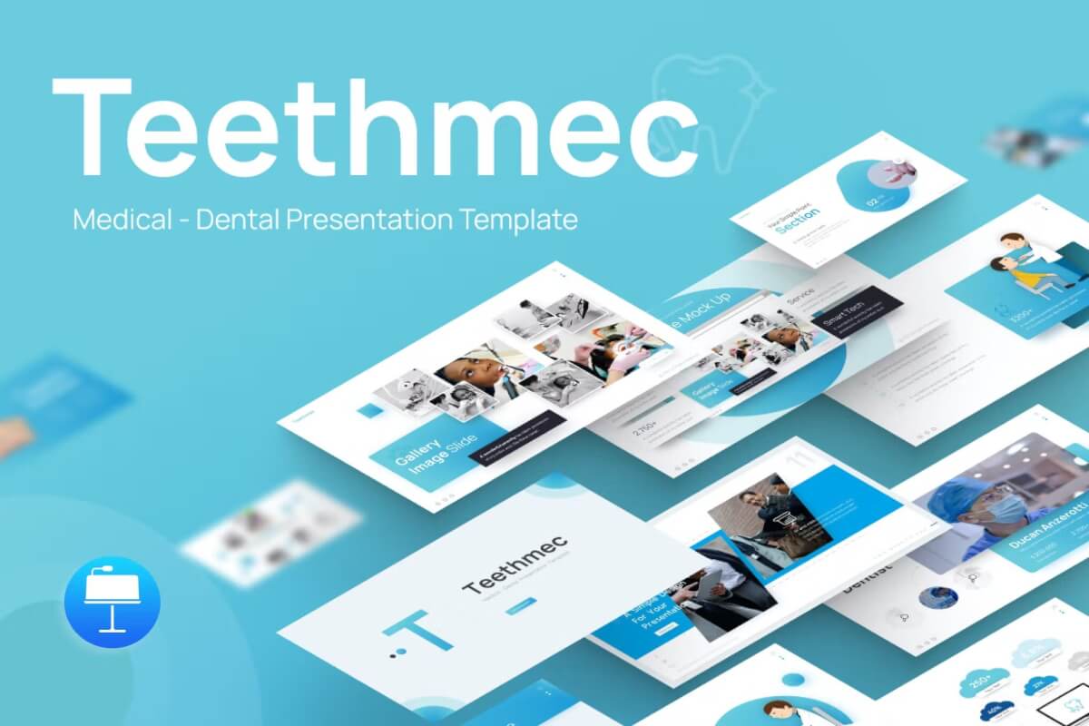 Teethmec-医疗牙科主题演讲keynote模板