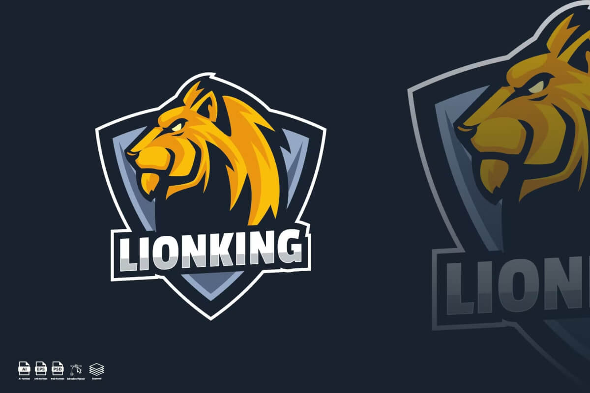 狮子吉祥物标志设计素材