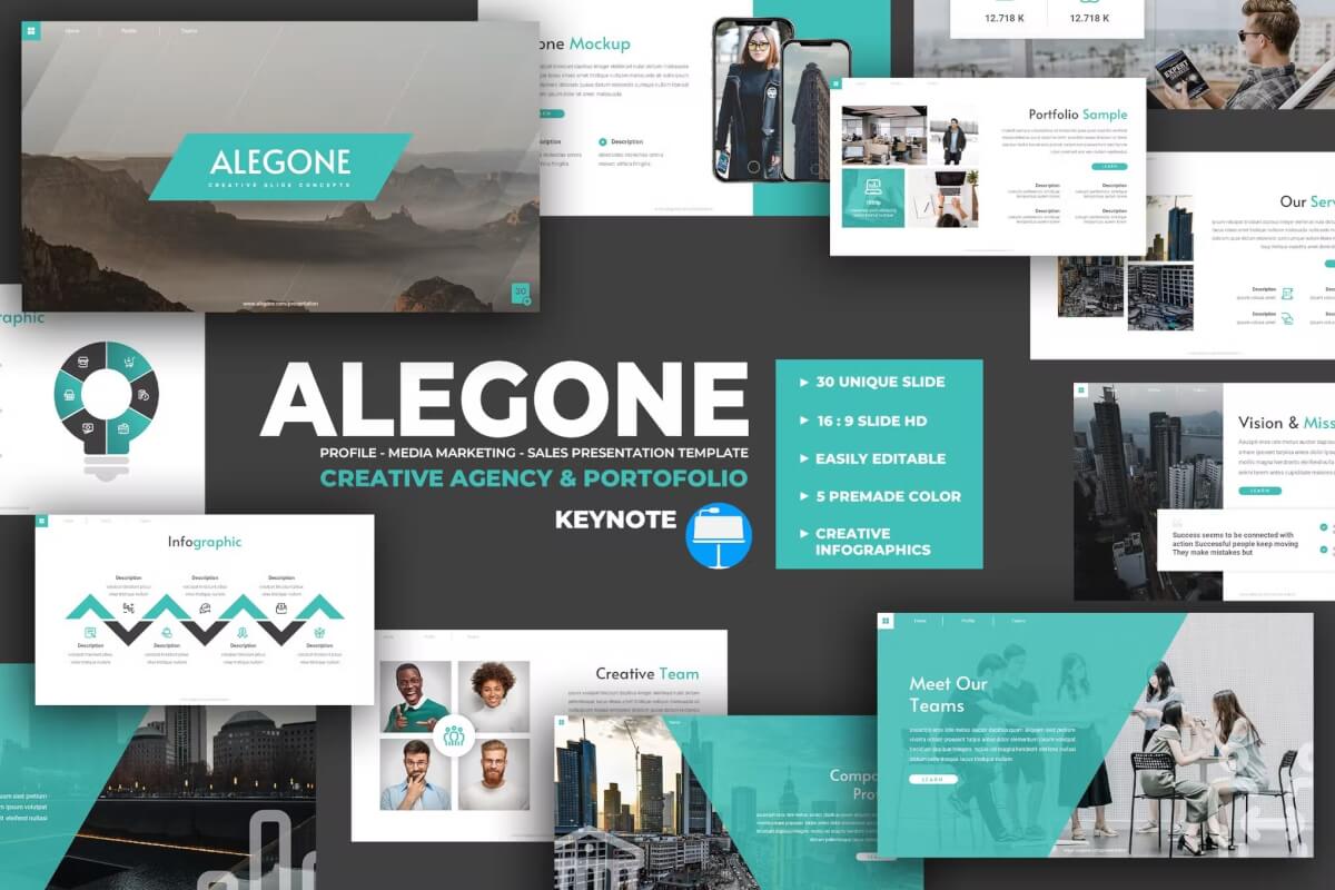 Alegone-创意机构主题演讲keynote模板