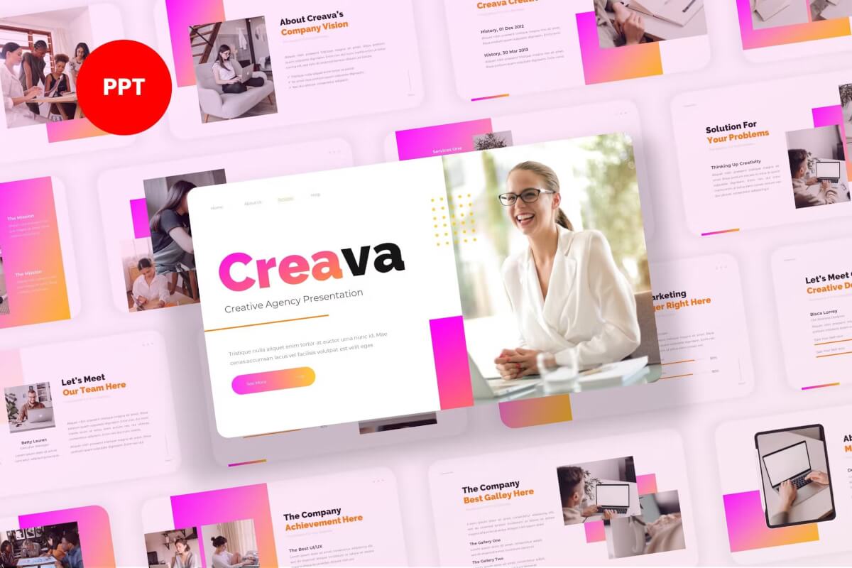 Creava-创意机构演示文稿PowerPoint模板