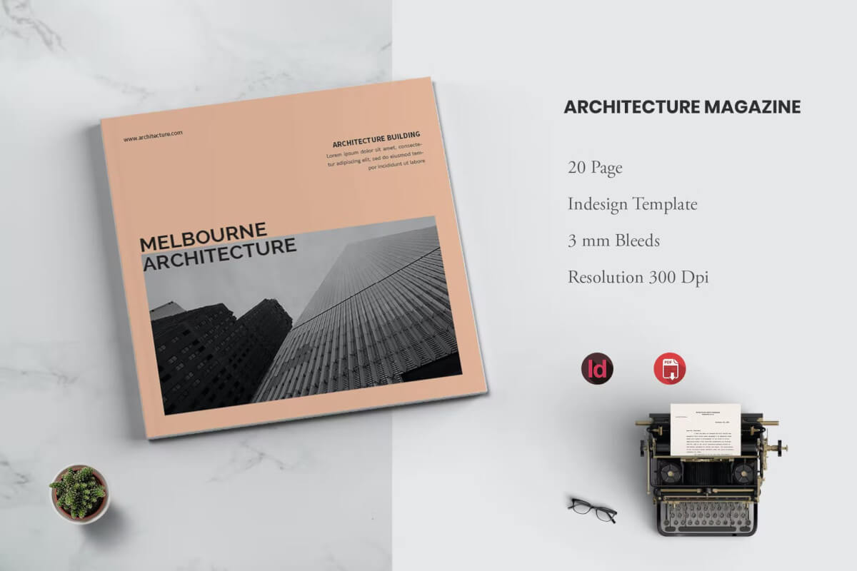 建筑杂志手册InDesign模板