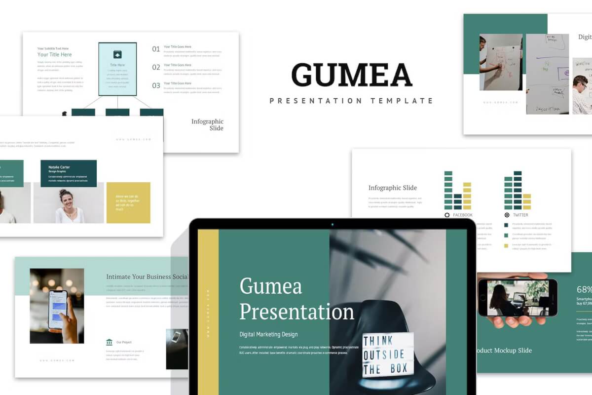 Gumea-数字营销主题演讲PPT模板