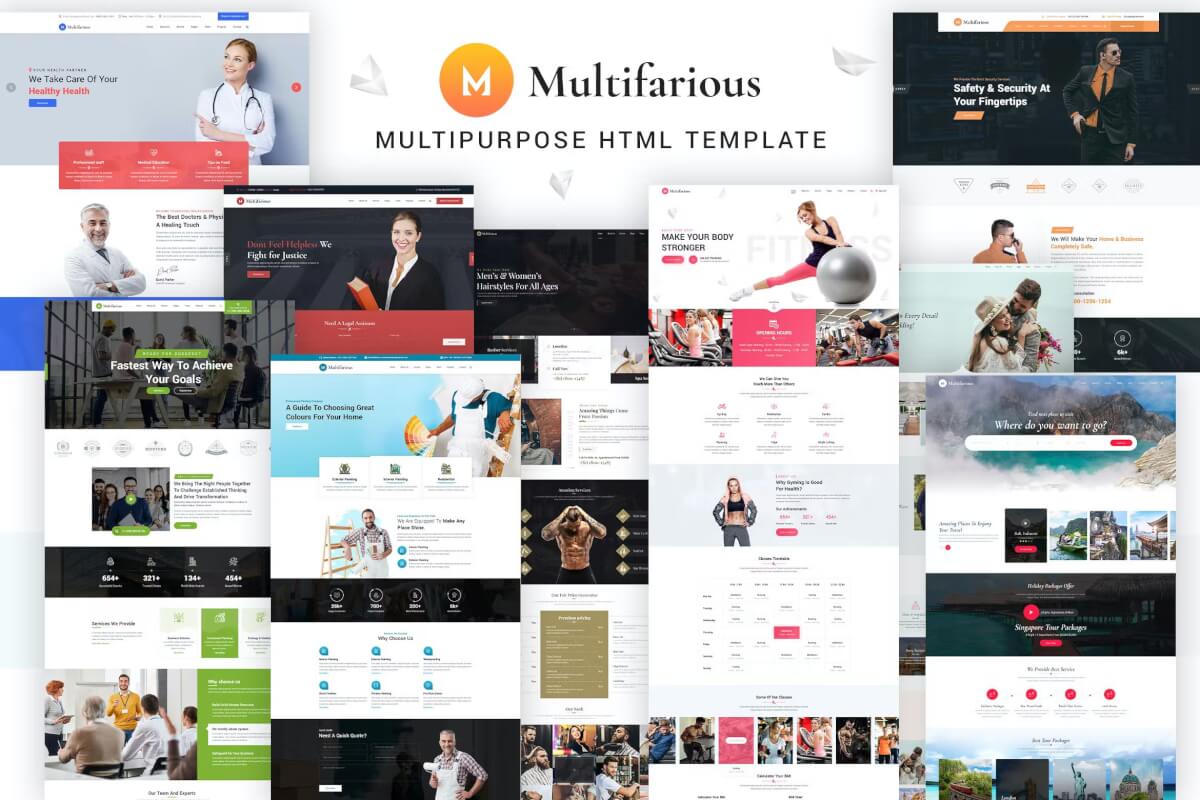 Multifarious-多概念服务响应式 HTML模板