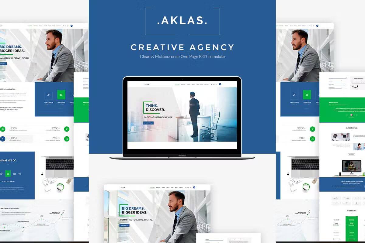 Aklas-商业创意的公司 HTML网页模板